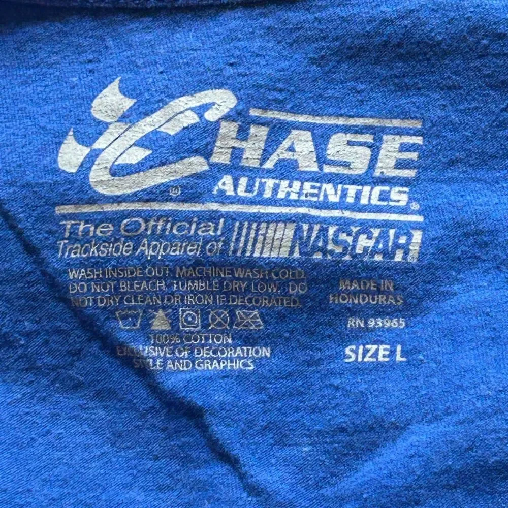 Men's Jimmie Johnson #48 Lowe's NASCAR Blue Graphic Tank Top Size L